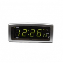 Електронний настільний годинник CX-818 (Silver Green)(007355)