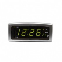 Часы настольные электронные CX-818 (Silver Green)(007355)