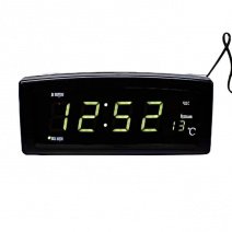 Часы настольные электронные CX-818(Black Green)(007353)