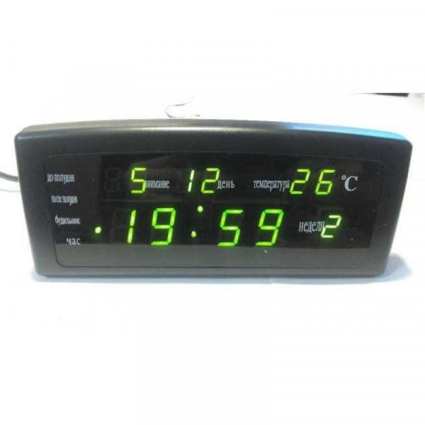 Купить Электронный будильник от сети Caixing CX-868 (Black Green)(007350)