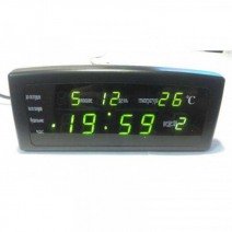 Электронный будильник от сети Caixing CX-868 (Black Green)(007350)
