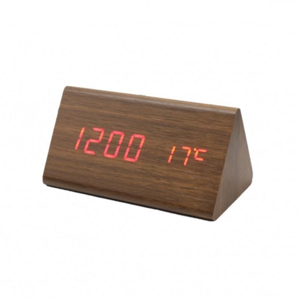 Купить Електронний будильник від мережі і батарейок VST-861-1 (Brown Red)(007334)