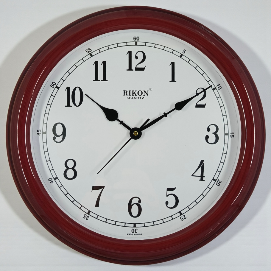 Купить Настенные часы Rikon 8351PL d-36 (008355) (Maroon off White)