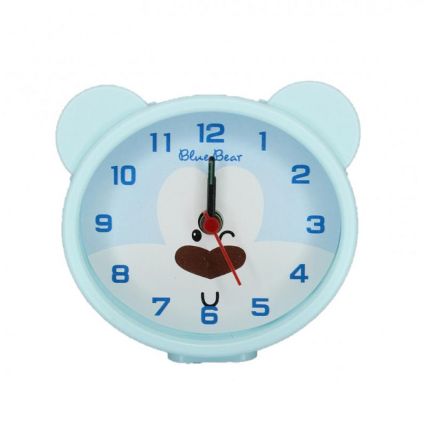 Купить Будильник 051 (Blue Bear Face)(007272), прерывистый сигнал.