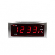 Електронний будильник від мережі CX-818 (Silver Red)(007354)