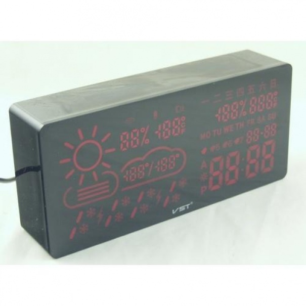 Купить Часы настольные VST-882-1 с красной подсветкой + Wi-Fi (006171)