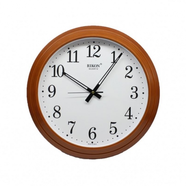 Купить Настенные часы Rikon RK-3951 (Teak Wood Milk White)(007174), d-36 см.