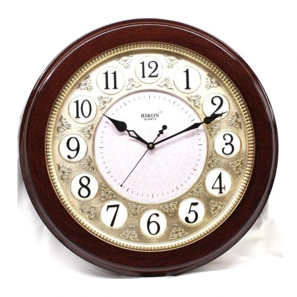 Купить Настенные часы Rikon RK-30 (Brown Gold Ivory)(007177), d-51 см.