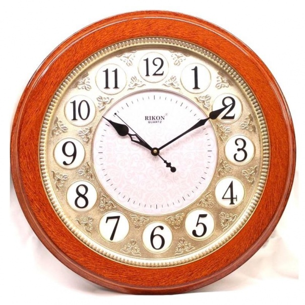 Купить Настенные часы Rikon RK-30 (Wood Gold Ivory)(007178), d-51 см.
