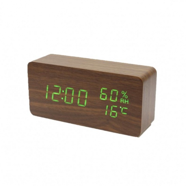 Купить Часы настольные электронные  VST-862S-4 (Brown Green)(007328)