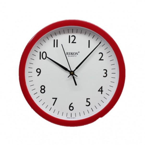 Купить Настенные часы Rikon 1151 (Red off White)(007215), d-22 см.