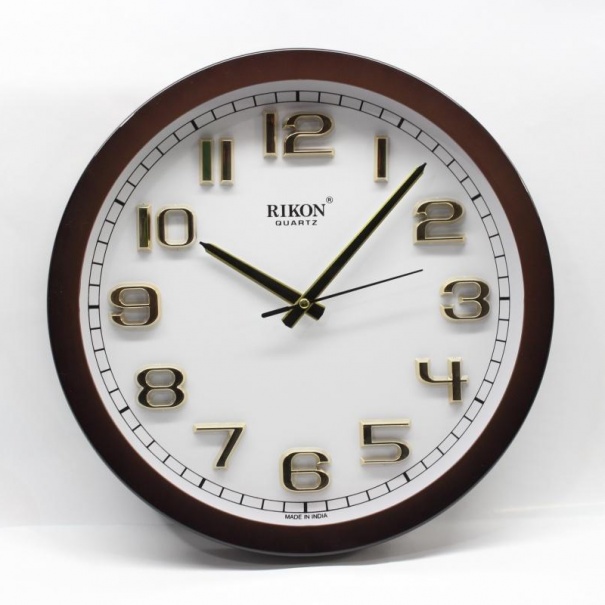Купить Настінний годинник Rikon 1751(DX)(Brown off White)(007198), d-31 см.