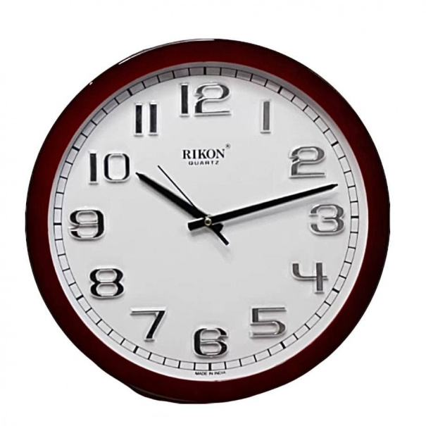 Купить Настенные часы Rikon 1751(DX)(Maroon off Wh.)(008357), d-31 см.