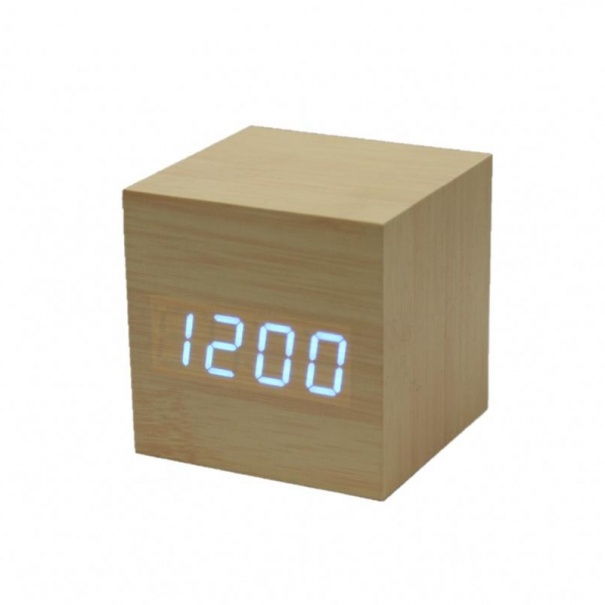 Купить Електронний будильник від мережі і батарейок VST-869-5 (Cream Blue)(007345)