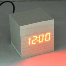 Электронный будильник от сети и батареек 869-1 (White Red)(007343)