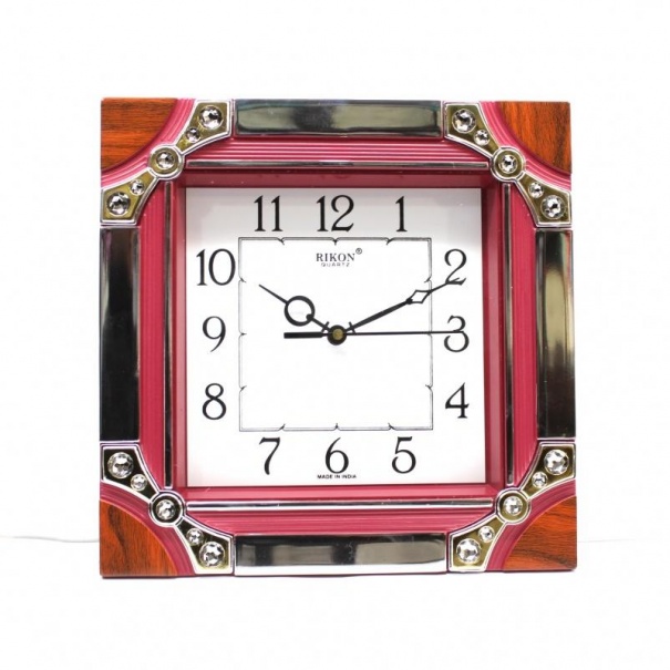Купить Настенные часы Rikon 593(Maroon)(007010), 24*24 см.