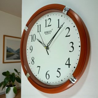 Купить Настінний годинник Rikon 521 d-27.5см (007023) (Wood White)