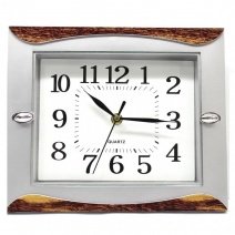 Настенные часы 333 (Silver-Brown)(007244), 26*22*4 см.