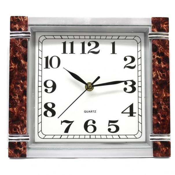 Купить Настенные часы 226 (Silver Brown)(007263), 25*22*4,5 см.