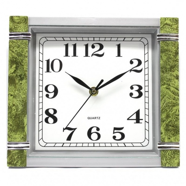 Купить Настенные часы 226 (Silver Green)(007264), 25*22*4,5 см.