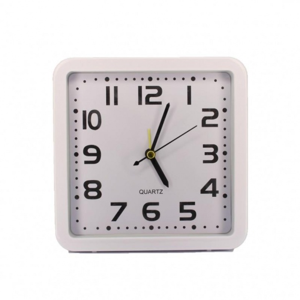 Купить Кварцевый будильник 069 (White)(007095), 15*15*4 см.