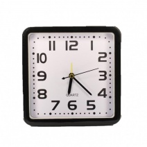 Кварцовий будильник 069 (Black)(007096), 15 * 15 * 4 см.