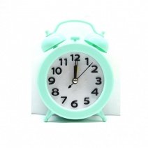 Кварцевый будильник 248 A (Light Green)(007292), d-9,5 см.