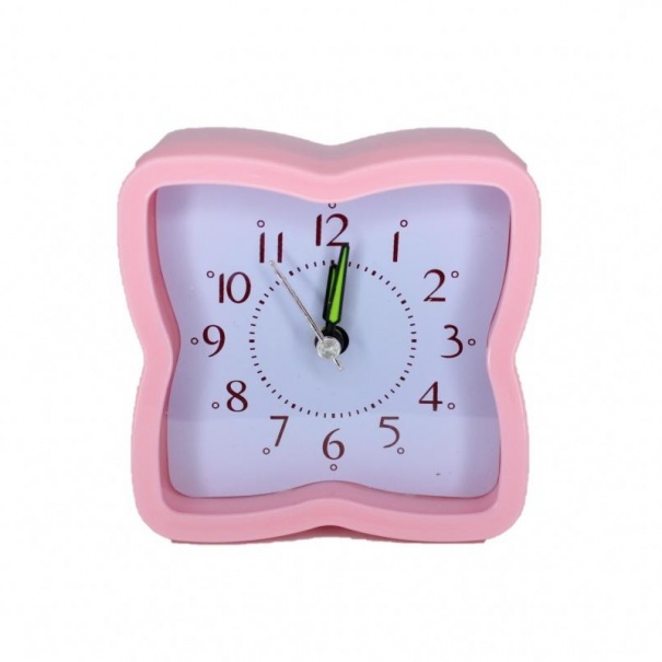 Купить Кварцевый будильник 626 (Pink)(007299),9*9*4 см.