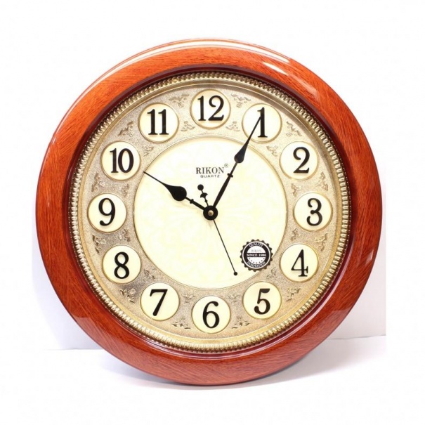 Купить Настенные часы Rikon RK28 (Ivory wood gold) (007938), d-40 см.