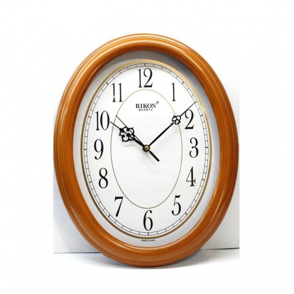 Купить Настенные часы Rikon RK-8651 (Teak Wood off White) (007054), d-34*27 см.