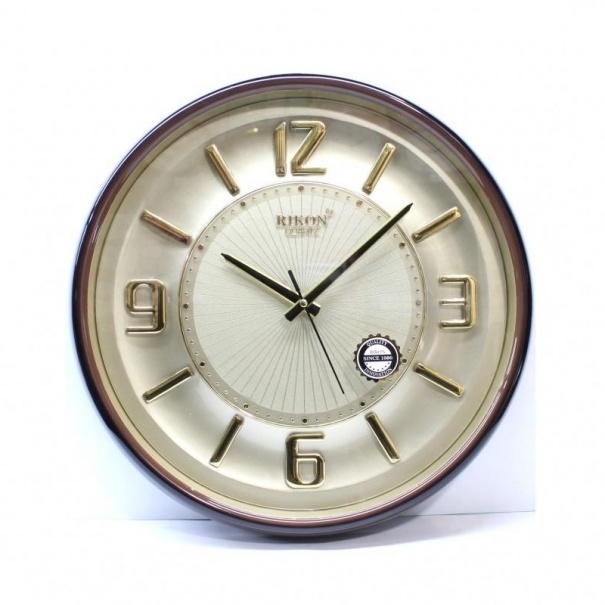 Купить Настенные часы Rikon RK-13 (Brown Goldsil) (008361), d-37.5