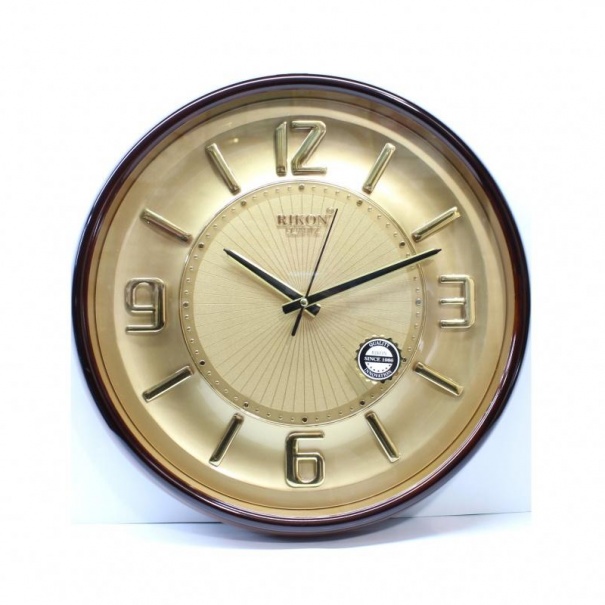 Купить Настенные часы Rikon RK-13(Wood Brown Golden)(008360), d-37.5