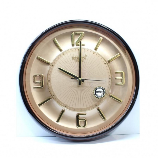 Купить Настенные часы Rikon RK-13 (Maroon Wood Copper) (008362), d-37.5 см