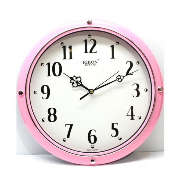 Купить Настенные часы Rikon RK-9451 (Pink)(007157), d-28 см.