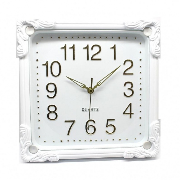 Купить Настенные часы 2201 (White-Gold) (006663), 30*30 см.