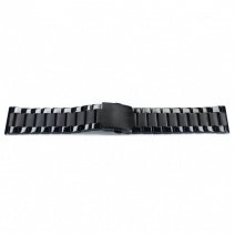 Браслет для часов Lux-13(Black 24mm)(008962)