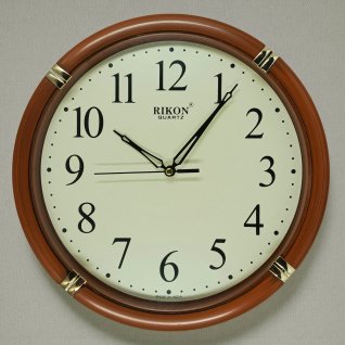 Настінний годинник Rikon RK-521 d-27.5см (007024)(T.Wood Ivory)