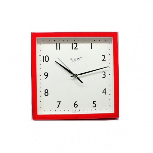 Купить Настенные часы Rikon RK-1251(Red off White)(007085) 22.5x22.5 см.