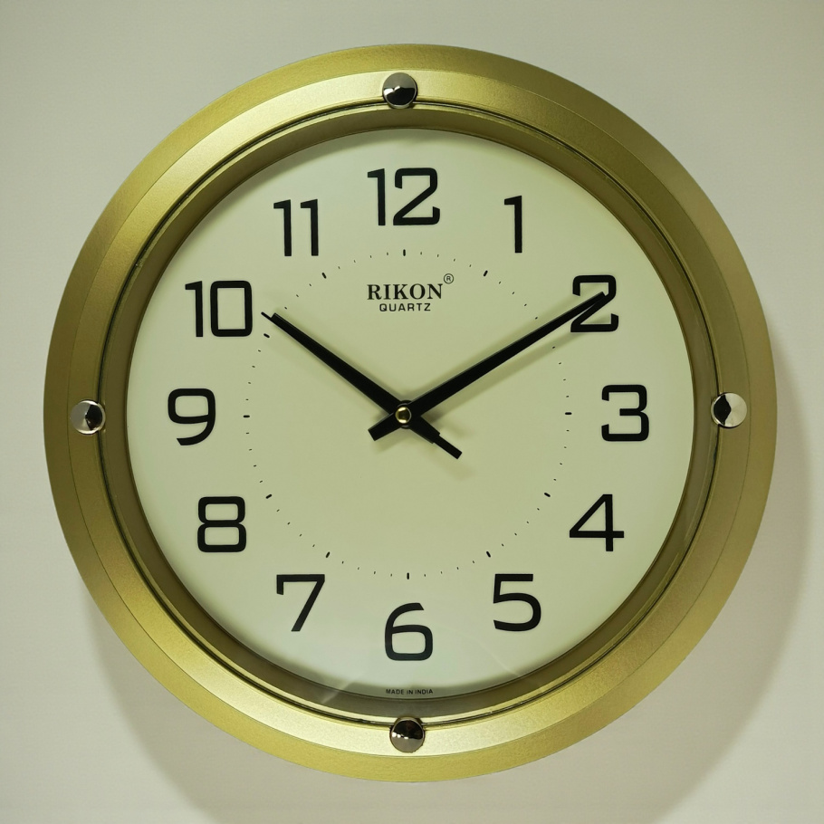 Купить Настенные часы Rikon RK-407 (Golden) (007069), d-27 см.