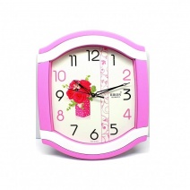 Настінний годинник Rikon RK-5051 (Pink-2 Pic-F) (007062), 27x32 см.