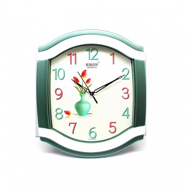 Купить Настенные часы Rikon RK-5051(Aqua Green PIC-C)(007066), 27x32 см.