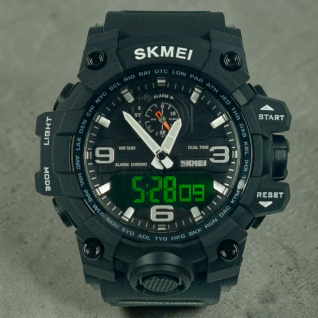 Электронные часы Skmei 1586 (Black Black Black) (007112)