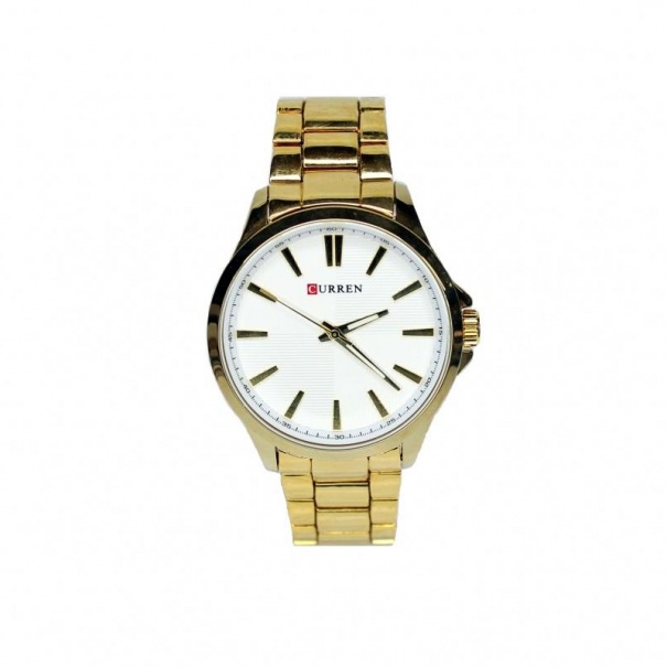 Купить Мужские часы на браслете M8322 (Gold-White-Gold)(007128), точный ход.