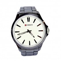 Мужские часы на браслете M8322 (Silver-White-Silver)(007127)
