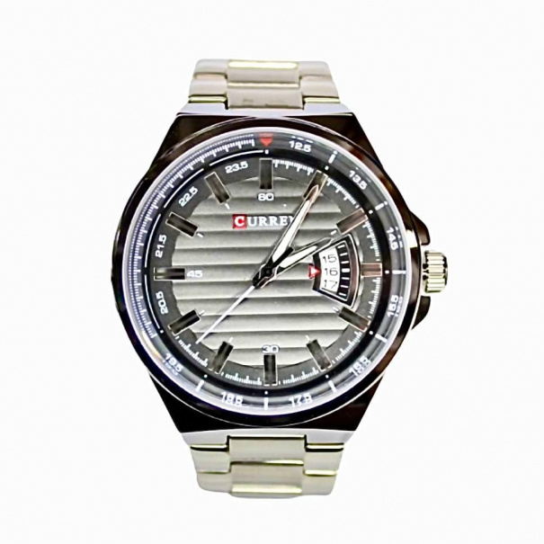 Купить Мужские часы на браслете M8375 (Silver-Black-Silver)(007118), точный ход.