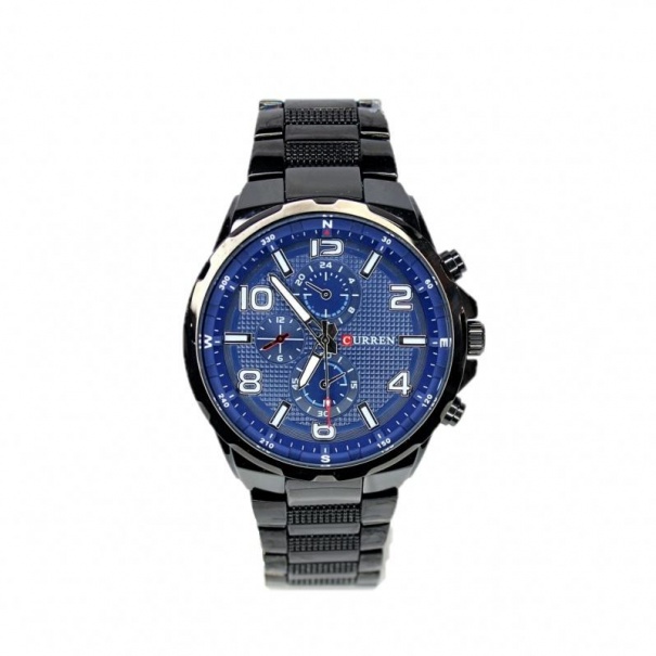Купить Мужские часы на браслете M8276 (Black-Blue-Black)(007136), точный ход.