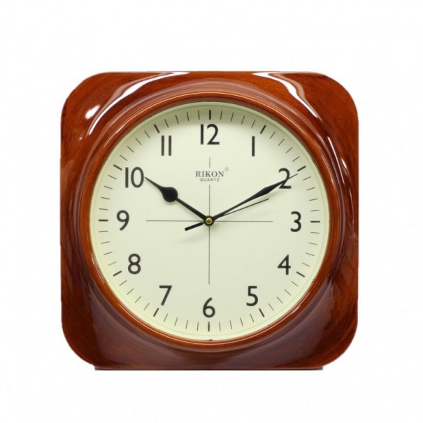 Купить Настенные часы Rikon 2051 (Teak Wood Glossy Ivory)(007184), 31*31 см.