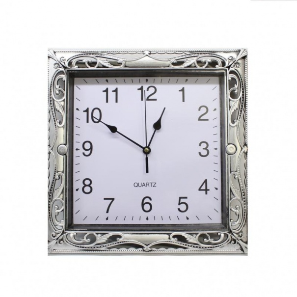 Купить Настенные часы 2034 (Silver) (007429), 29,5 * 29,5 см.
