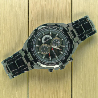 Купить Мужские часы на браслете Curren M8023 d-47(Black Black Black)(007438), точный ход.
