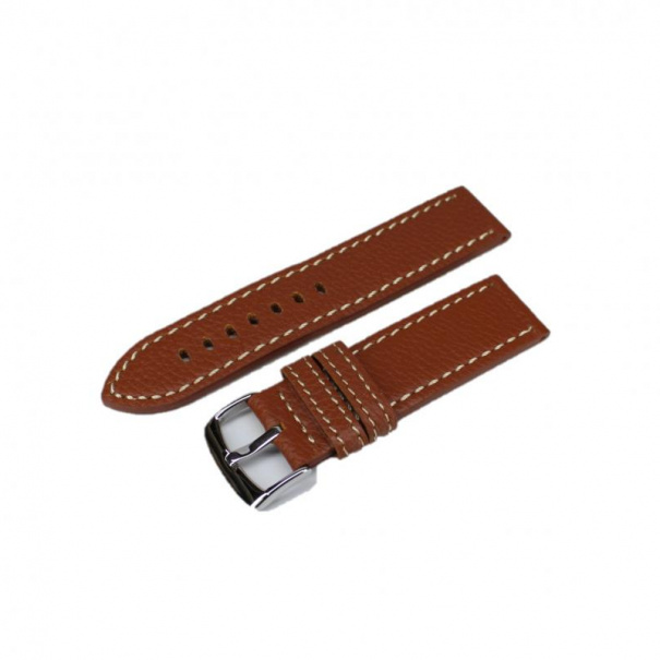 Купить Кожаный ремешок для часов W22 24 mm (White Brown)(007547)